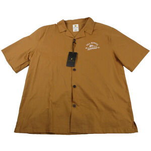 Lark & Owl Shirt Mens Large Orange Full Service Speed Shop A-VIRGILE3-YM (1328)